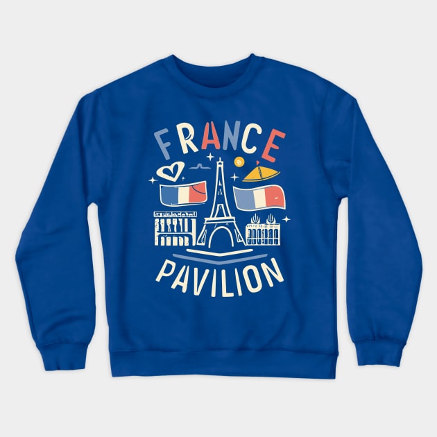 France Pavilion Crewneck Sweatshirt by InspiredByTheMagic